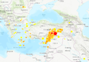 Which applications and websites show earthquake movements?